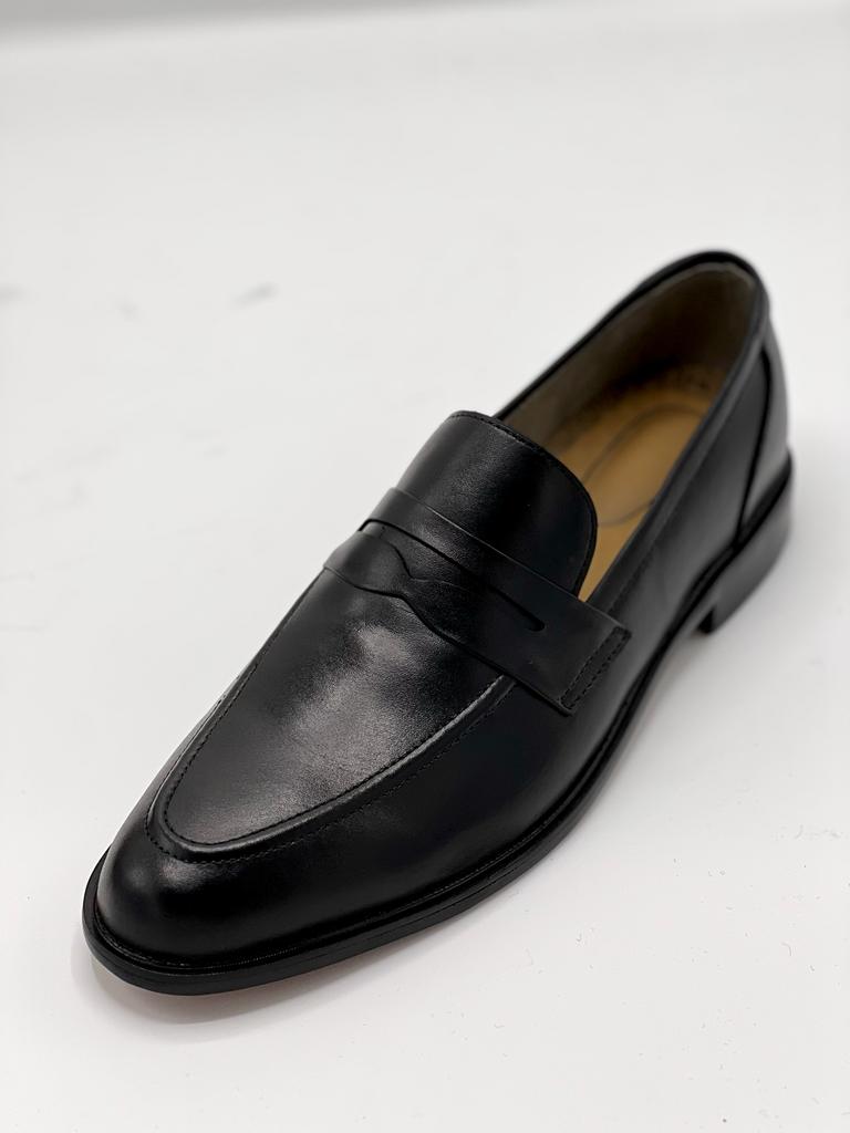 Plain black Handmade Leather shoes