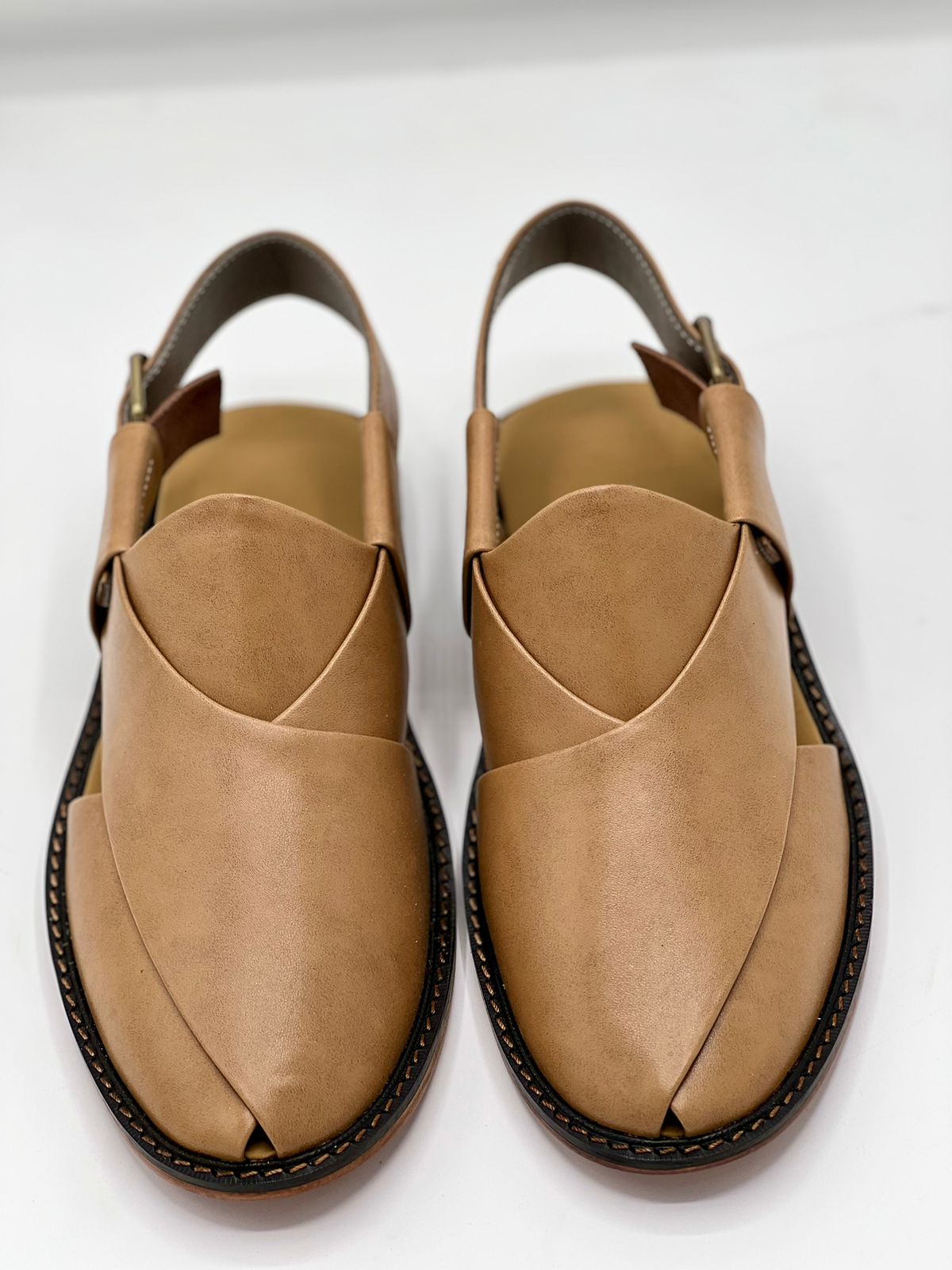 Koel speical leather sole chappal (camel color 100% leather)