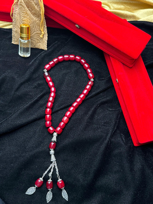 Yamani Red Aqeeq With Oud Attar gift