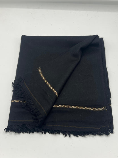 Pashmina woolen shawl light weight (black)